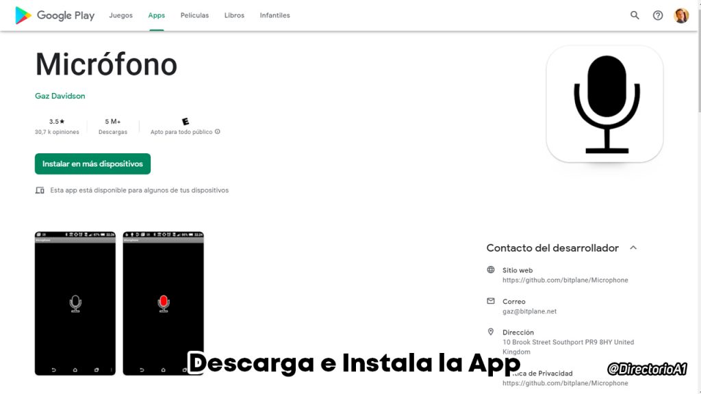 App Micrófono - Convierte tu móvil Android en un micrófono para tu computadora - DirectorioA1