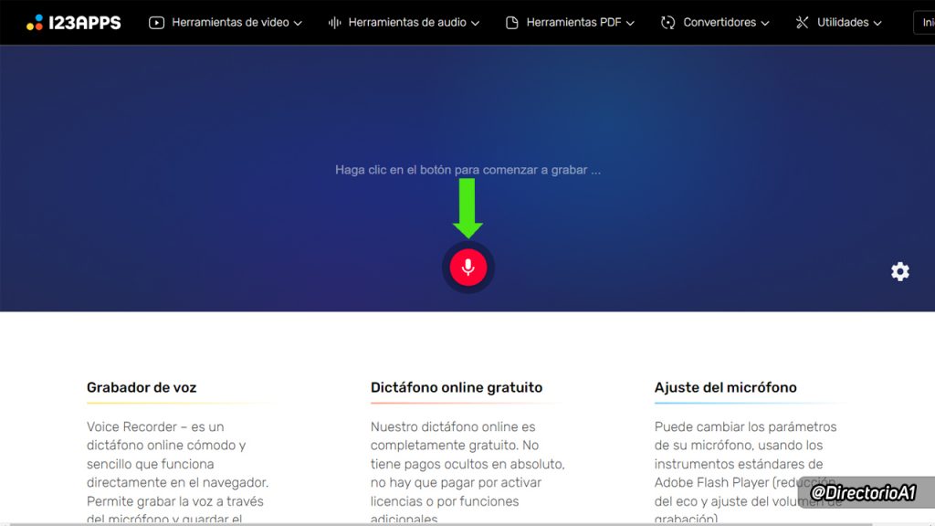 Grabadora online - Convierte tu móvil Android en un micrófono para tu computadora - DirectorioA1